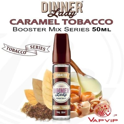 CARAMEL TOBACCO E-liquid 50ml (BOOSTER) - Dinner Lady