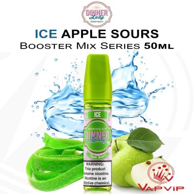 ICE APPLE SOURS E-liquid 50ml (BOOSTER) - Dinner Lady