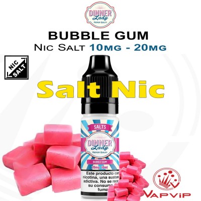 Nic Salt Bubble Gum Sales de Nicotina e-líquido 10ml - Dinner Lady
