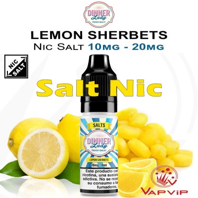 Nic Salt Lemon Sherbets Sales de Nicotina e-líquido 10ml - Dinner Lady