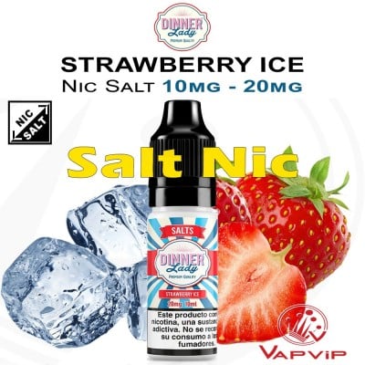 Nic Salt Strawberry Ice Nicotine Salts Eliquid 10ml - Dinner Lady