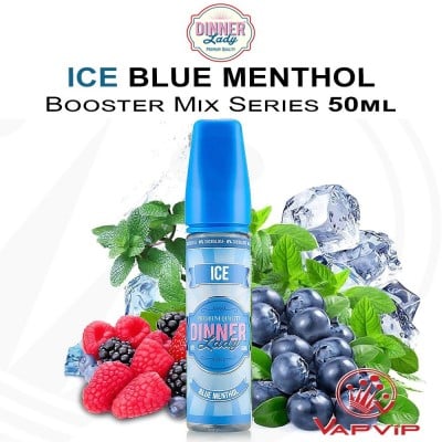 ICE BLUE MENTHOL E-liquid 50ml (BOOSTER) - Dinner Lady