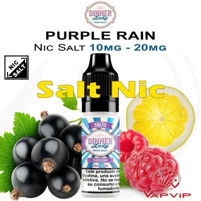 Nic Salt PURPLE RAIN Nicotine Salts Eliquid 10ml - Dinner Lady