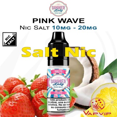 Nic Salt PINK WAVE Sales de Nicotina e-líquido 10ml - Dinner Lady