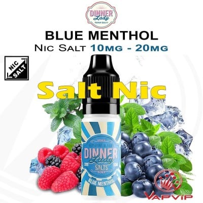 Nic Salt BLUE MENTHOL Nicotine Salts Eliquid 10ml - Dinner Lady