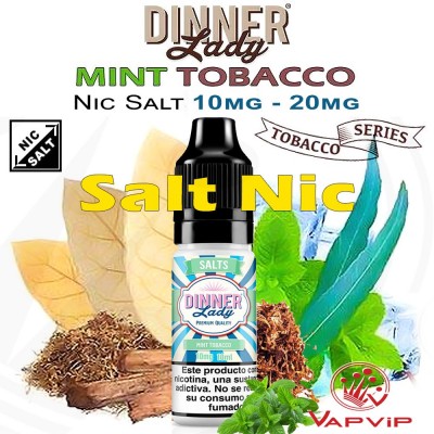 Nic Salt MINT TOBACCO Nicotine Salts Eliquid 10ml - Dinner Lady