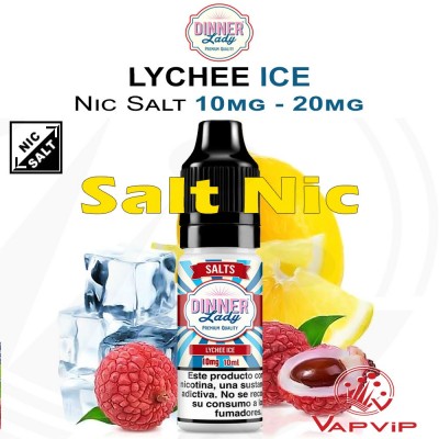Nic Salt LYCHEE ICE Sales de Nicotina e-líquido 10ml - Dinner Lady