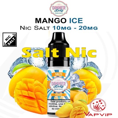 Nic Salt MANGO ICE Nicotine Salts Eliquid 10ml - Dinner Lady