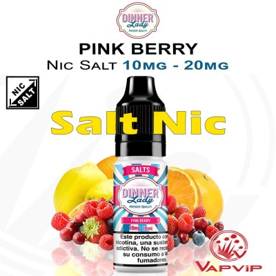Nic Salt PINK BERRY Sales de Nicotina e-líquido 10ml - Dinner Lady