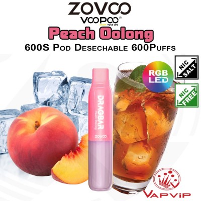 PEACH OOLONG DragBar 600S Pod Desechable - Voopoo Zovoo