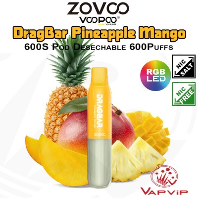 PINEAPPLE MANGO DragBar 600S Pod Desechable - Voopoo Zovoo
