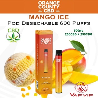 CBD/CBG Disposable Pod MANGO ICE - Orange County Bar
