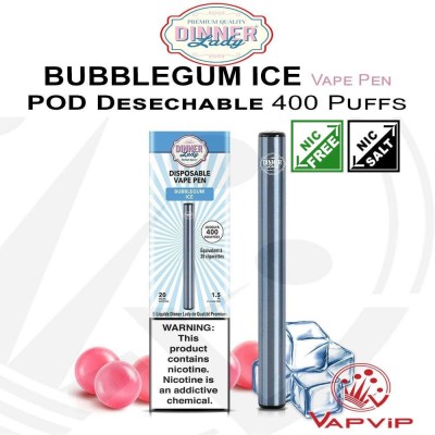 Disposable Pod BUBBLEGUM ICE Vape Pen - Dinner Lady Bar