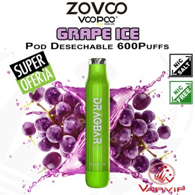 GRAPE ICE DragBar 600 Zovoo Disposable Pod - Voopoo