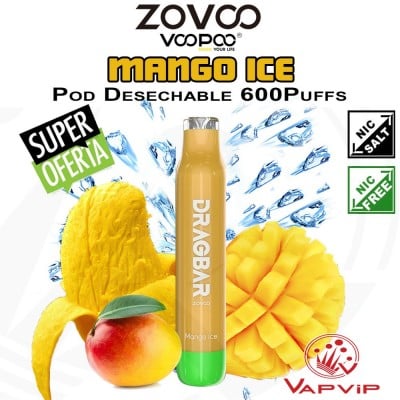 MANGO ICE DragBar 600 Zovoo Pod Desechable - Voopoo
