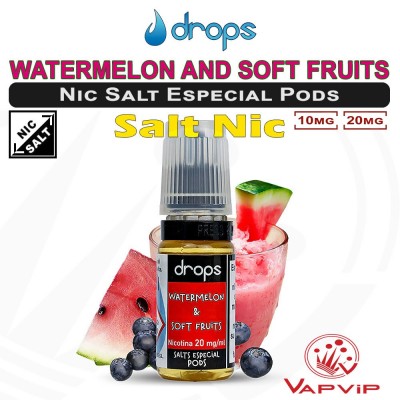 Nic Salt Watermelon Soft Fruits Salts Especial Pods - Drops Bar