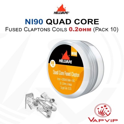 Ni90 Quad Core 0,20 Ohm Resistencias artesanales - Hellvape