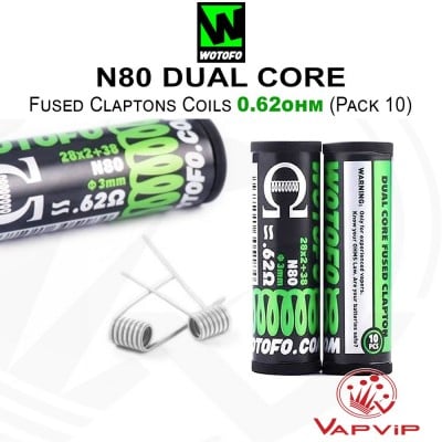 N80 Dual Core 0,62 Ohm Resistencias - Wotofo