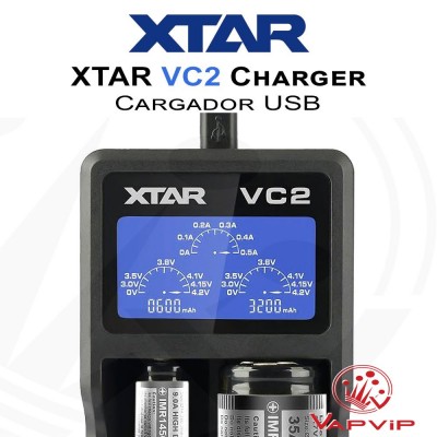 Xtar VC2 USB Cargador de Baterías LCD - XTAR