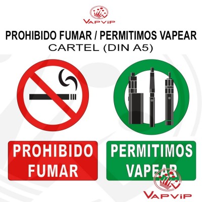 Poster Prohibido Fumar / Permitimos Vapear