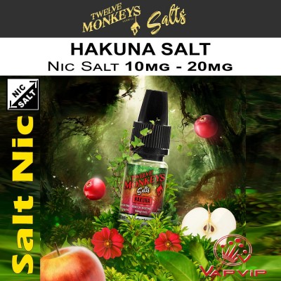 Nic Salt HAKUNA Nicotine Salts Eliquid 10ml - Twelve Monkeys