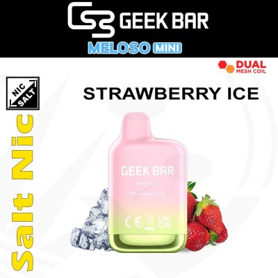 Geek Bar STRAWBERRY ICE Meloso Mini Disposable Pod - Geek Bar