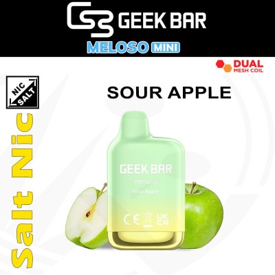 Geek Bar SOUR APPLE Meloso Mini Disposable Pod - Geek Bar