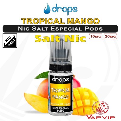 Nic Salt Tropical Mango Salts Especial Pods Drops Bar