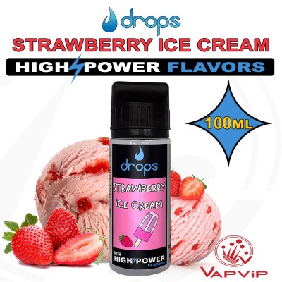 Strawberry Ice Cream 100ml High Power Flavor - Drops Bar