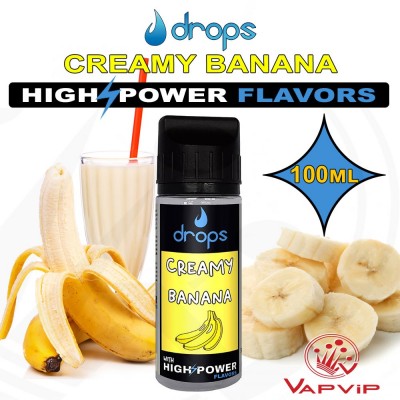 Creamy Banana 100ml High Power Flavor - Drops Bar