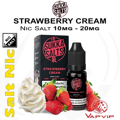 Nic Salt STRAWBERRY CREAM Nicotine Salts - Sukka Salts