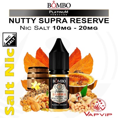 Nic Salt NUTTY SUPRA RESERVE Bombo Platinum Tobaccos