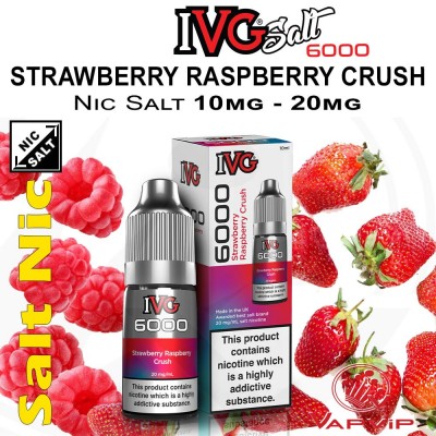 STRAWBERRY RASPBERRY CRUSH IVG 6000 Nic Salt - IVG