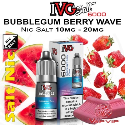 BUBBLEGUM BERRY WAVE IVG 6000 Nic Salt - IVG