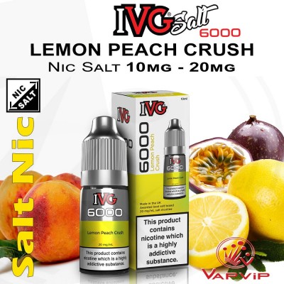 LEMON PEACH CRUSH IVG 6000 Nic Salt - IVG