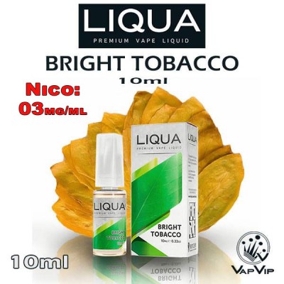 BRIGHT TOBACCO E-liquido 10ml - LIQUA