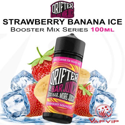 STRAWBERRY BANANA ICE Shortfill Juice 100ml - Drifter Bar