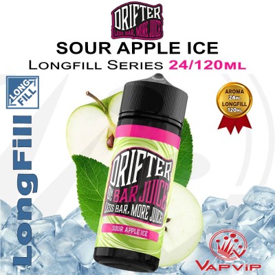SOUR APPLE ICE LongFill 24/120ml - Drifter Bar