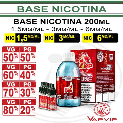 200ML Base con Nicotina - Oil4Vap