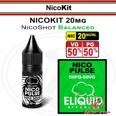 Nico Pulse 50PG/50VG 20mg/ml Booster Nicokit Eliquid France