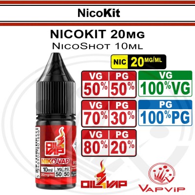 NicoKit Oil4Vap 20mg/ml NicoVap Booster Nico-Shot