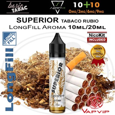 SUPERIOR 20ml BASIC TABAC e-liquido Mini Shot - Suprem-e