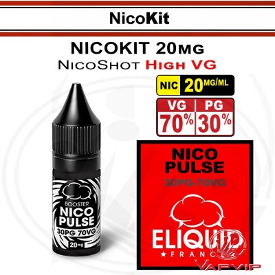 Nico Pulse 30PG/70VG 20mg/ml Booster Nicokit - Eliquid France