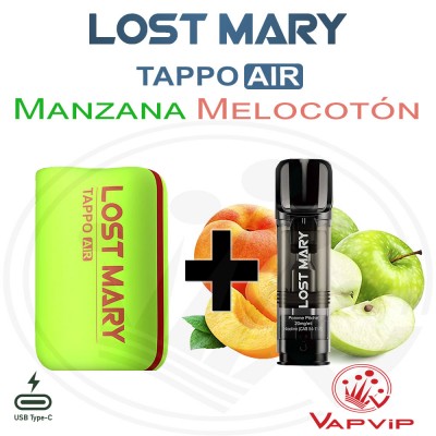 Kit MANZANA MELOCOTÓN Tappo Air Vaper Precargado - Lost Mary
