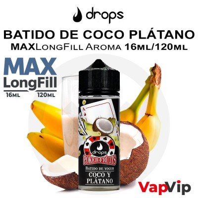 BATIDO COCO PLÁTANO POKER FRUITS Drops