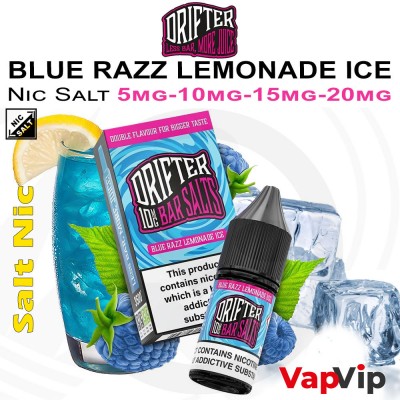 Nic Salt BLUE RAZZ LEMONADE ICE - Drifter Bar Salts