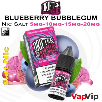 Nic Salt BLUEBERRY BUBBLEGUM - Drifter Bar Salts