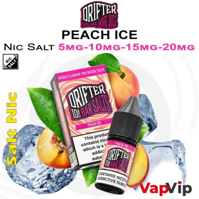 Nic Salt PEACH ICE - Drifter Bar Salts