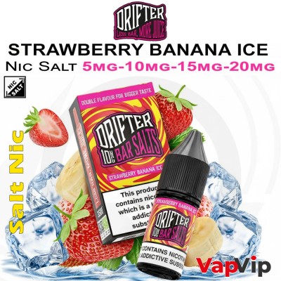 Nic Salt STRAWBERRY BANANA ICE - Drifter Bar Salts