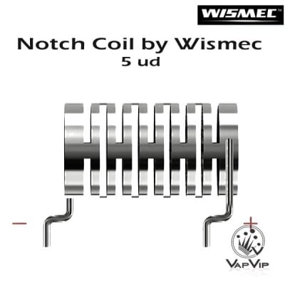 5 Resistencias Notch Coil SS 0.25ohm by Wismec